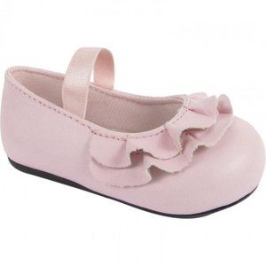❤️ NEW Baby Deer Pink Ruffle Vamp Girls Mary Jane Dress Shoes 5 7 Toddler ❤️